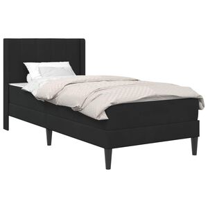 vidaXL Cadre de lit avec matelas Noir 80 x 200 cm Velours
