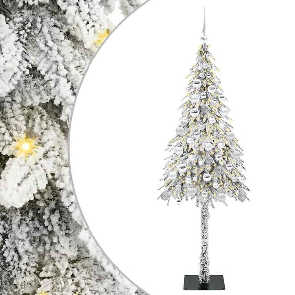 vidaXL Sapin de Noël avec 300 LED Blanc 180 cm PE et Acier