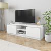 vidaXL Meuble TV Blanc 120x30x35,5 cm Bois d'ing&eacute;nierie