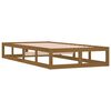 vidaXL Cadre de lit sans matelas marron miel 100x200 cm bois massif