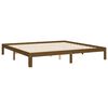vidaXL Cadre de lit sans matelas marron miel 200x200cm bois pin massif