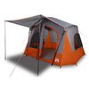 vidaXL Tente de camping de cabine 5 personnes gris orange imperm&eacute;able