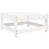 vidaXL Salon de jardin 8 pcs blanc bois de pin massif
