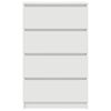 vidaXL Buffet Blanc 60x35x98,5 cm Bois d'ing&eacute;nierie