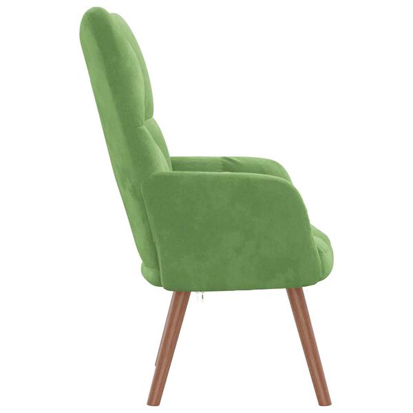 vidaXL Chaise de relaxation Vert clair Velours