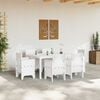 vidaXL Ensemble de salle à manger pour jardin 7 pcs Blanc Rattan Polt