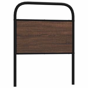 vidaXL T&ecirc;te de lit de remplacement ch&ecirc;ne marron 75 cm acier et bois d'ing&eacute;nierie