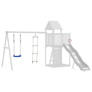 vidaXL Si&egrave;ge de balan&ccedil;oire avec &eacute;chelle de corde bleu PE