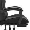vidaXL Chaise de jeu pivotante avec repose-pied Noir Similicuir