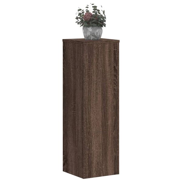 vidaXL Supports pour plantes 2 pcs ch&ecirc;ne marron bois d'ing&eacute;nierie