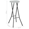 vidaXL Tabourets de bar pliables lot de 2 PEHD et acier Blanc