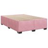 vidaXL Sommier &agrave; lattes de lit avec matelas Rose 160x200 cm Velours