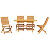 vidaXL Ensemble de salle &agrave; manger pour jardin 5 pcs Marron