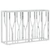 vidaXL Table console 110x30x70 cm acier inoxydable et verre