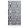 vidaXL Tapis d'extérieur ARAKIL Blanc et noir 80x150 cm PP