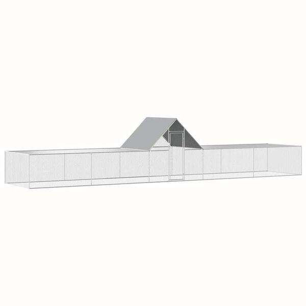 vidaXL Poulailler 10 x 2 x 2 m Acier galvanis&eacute;