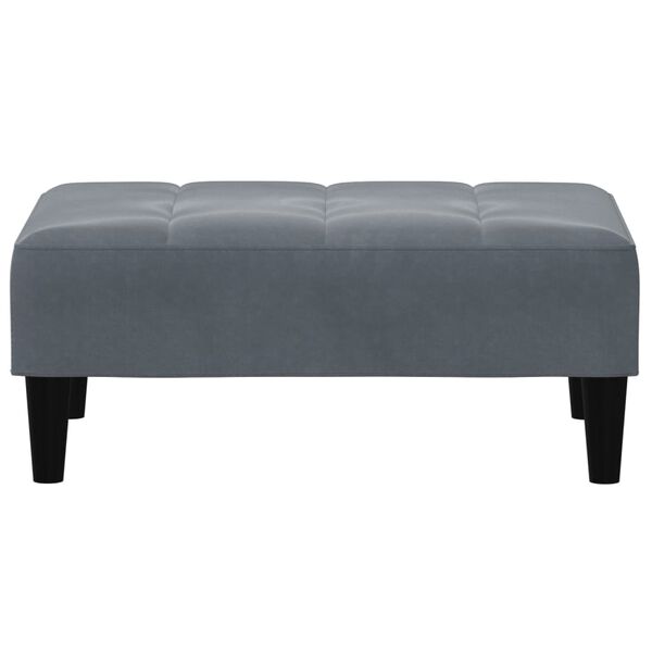 vidaXL Repose-pied gris fonc&eacute; 77x55x31 cm velours