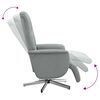 vidaXL Fauteuil inclinable de massage et repose-pieds gris clair tissu