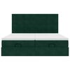vidaXL Cadre de lit ottoman avec matelas vert fonc&eacute; 200x200 cm velours
