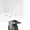 vidaXL Table d'appoint avec roues Blanc 50,5 x 50 x 30 cm
