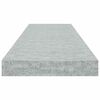 vidaXL &Eacute;tag&egrave;res murales flottantes 4 pcs gris b&eacute;ton 80x23,5x3,8 cm MDF