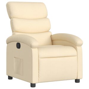 vidaXL Fauteuil inclinable cr&egrave;me tissu