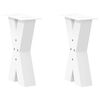 vidaXL Pieds de table basse en forme de X, 2 pièces, blanc, 28 x (42-43) cm, acier