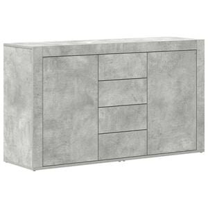 vidaXL Buffet Gris b&eacute;ton 120 x 36 x 69 cm Bois d'ing&eacute;nierie