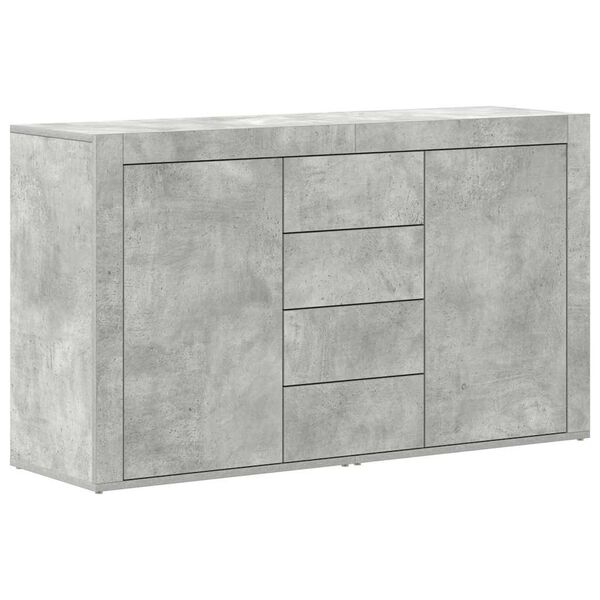 vidaXL Buffet Gris béton 120 x 36 x 69 cm Bois d'ingénierie