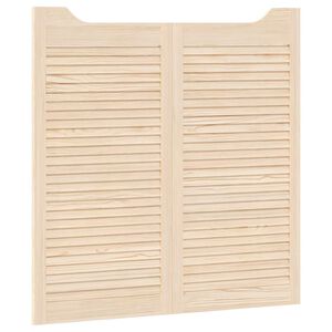 vidaXL Portes battantes 2 pcs Naturel Bois de pin massif