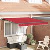 vidaXL Auvent R&eacute;tractable Rouge 300 x 250 cm Tissu et Aluminium