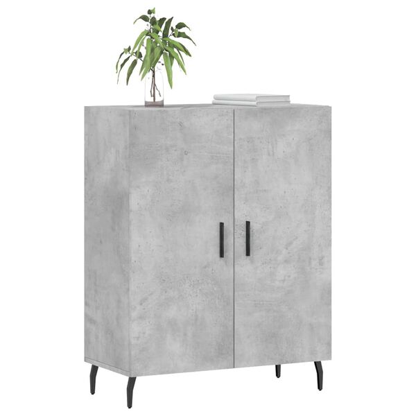 vidaXL Buffet gris b&eacute;ton 69,5x34x90 cm bois d'ing&eacute;nierie