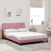 vidaXL Cadre de lit sans matelas Hanko rose 140x200 cm velours