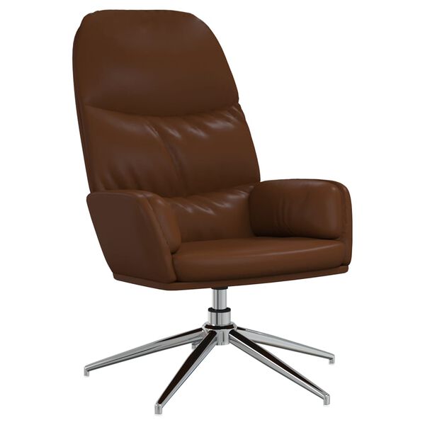 vidaXL Chaise de relaxation Marron brillant Similicuir