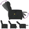 vidaXL Fauteuil de massage inclinable Noir Tissu