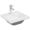 vidaXL Lavabo encastr&eacute; avec robinet 42x39x18 cm c&eacute;ramique blanc