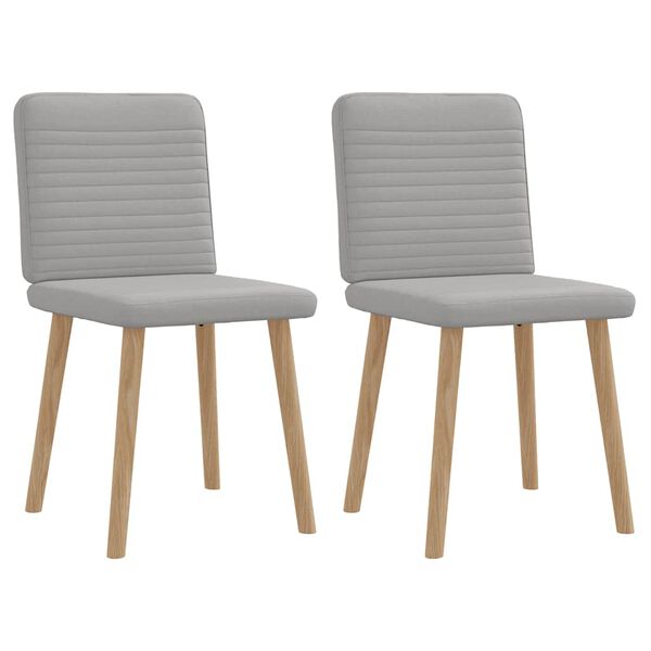 vidaXL Chaises à manger lot de 2 gris nuage tissu