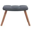vidaXL Chaise à bascule avec repose-pied Gris foncé Velours