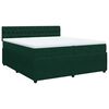 vidaXL Sommier &agrave; lattes de lit et matelas Vert fonc&eacute; 200x200cm Velours