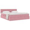 vidaXL Lit de Rangement avec matelas avec t&ecirc;te de lit Rose 90 x 200 cm