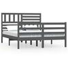 vidaXL Cadre de lit sans matelas gris bois massif 160x200 cm