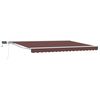 vidaXL Cadre de store manuel avec LEDs Marron et blanc 4 &times; 3 m