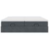 VidaXL Cadre de lit ottoman avec matelas gris fonc&eacute; 160x200cm velours