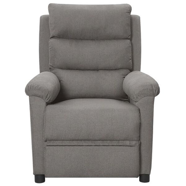 vidaXL Fauteuil inclinable &eacute;lectrique Gris clair Tissu