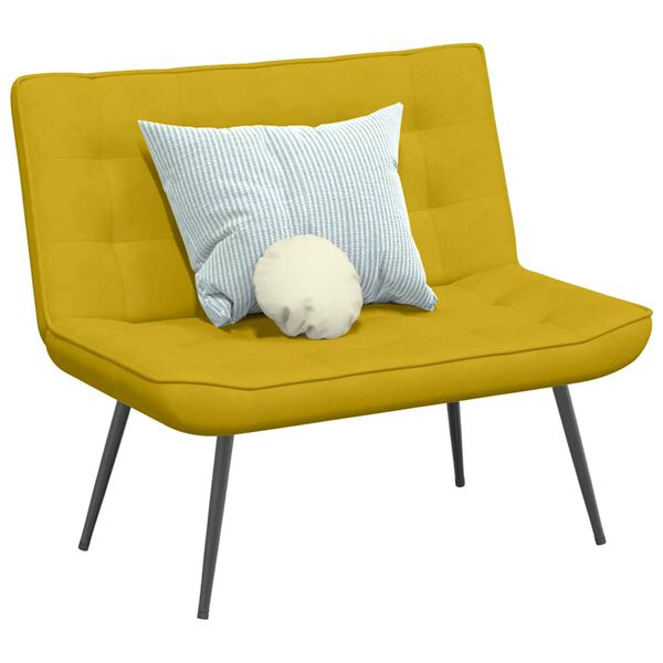 vidaXL Banc jaune 110x74x84 cm velours