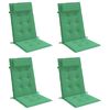 vidaXL Coussins de chaise &agrave; dossier haut lot de 4 vert tissu oxford