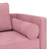 vidaXL Chaise longue avec coussins rose velours