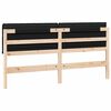 vidaXL T&ecirc;te de lit capitonn&eacute;e Naturel et Noir 180 cm Pin massif