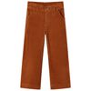 vidaXL Pantalons pour enfants velours c&ocirc;tel&eacute; cognac 92