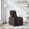 vidaXL Fauteuil de massage inclinable Marron fonc&eacute; Tissu